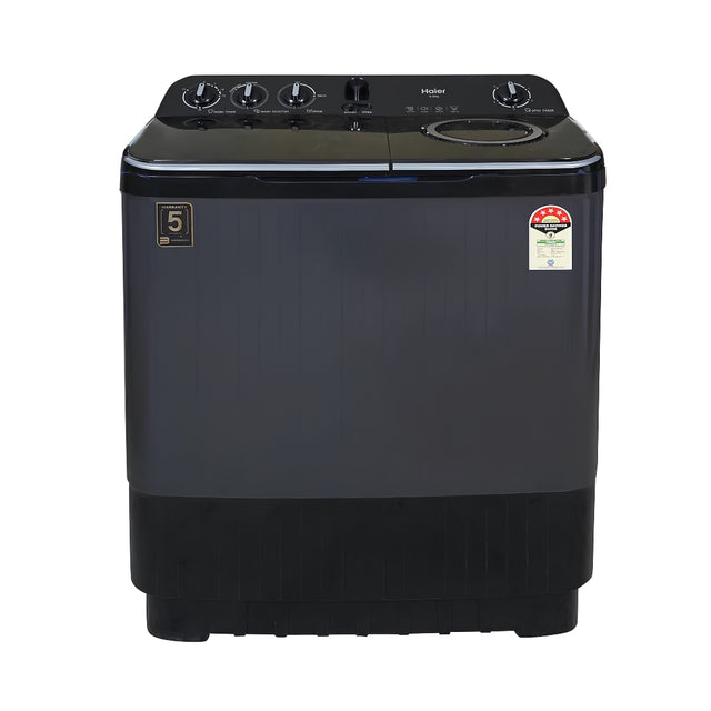 Haier HTW90-196BBK Semi Automatic Top Load Washing Machine 9 Kg - Black_Front View