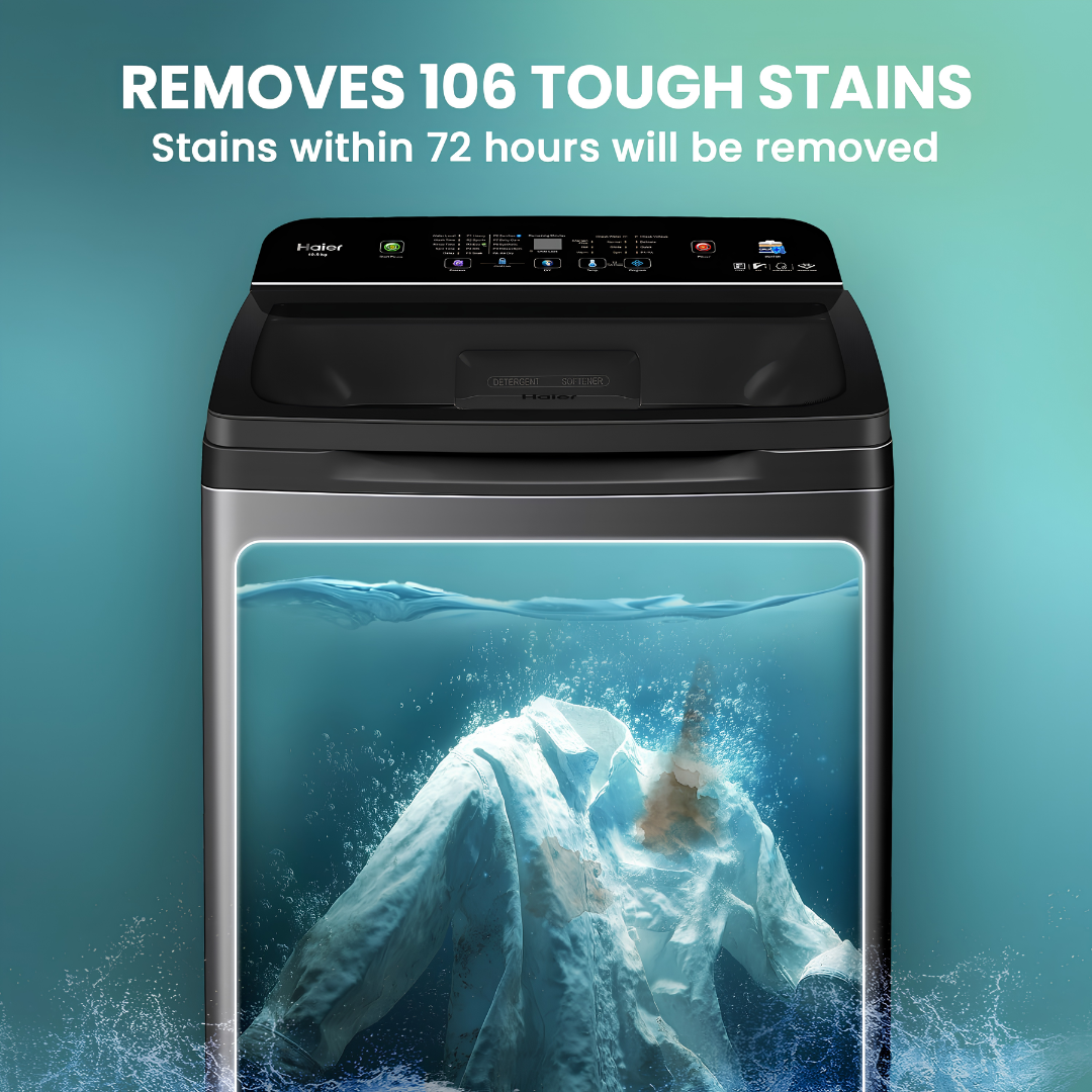 Haier HWM105-H688BK Fully Automatic Top Load Washing Machine 10.5 Kg - Black_Feature_2