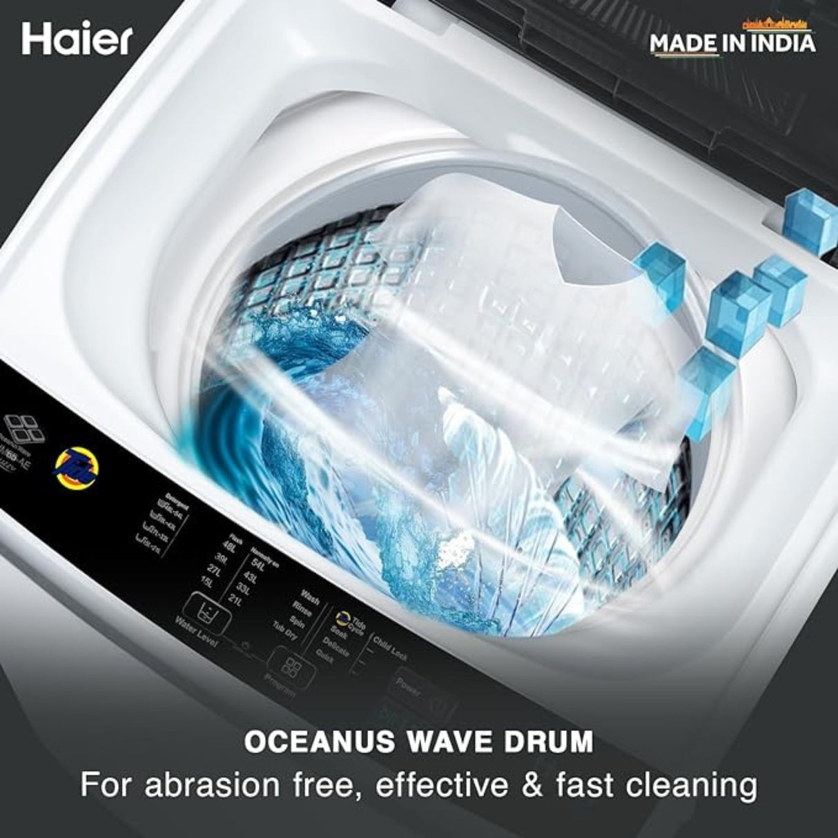 Haier HWM65-1269S5DB Fully Automatic Top Load Washing Machine  6.5 Kg - Moonlight Grey_4