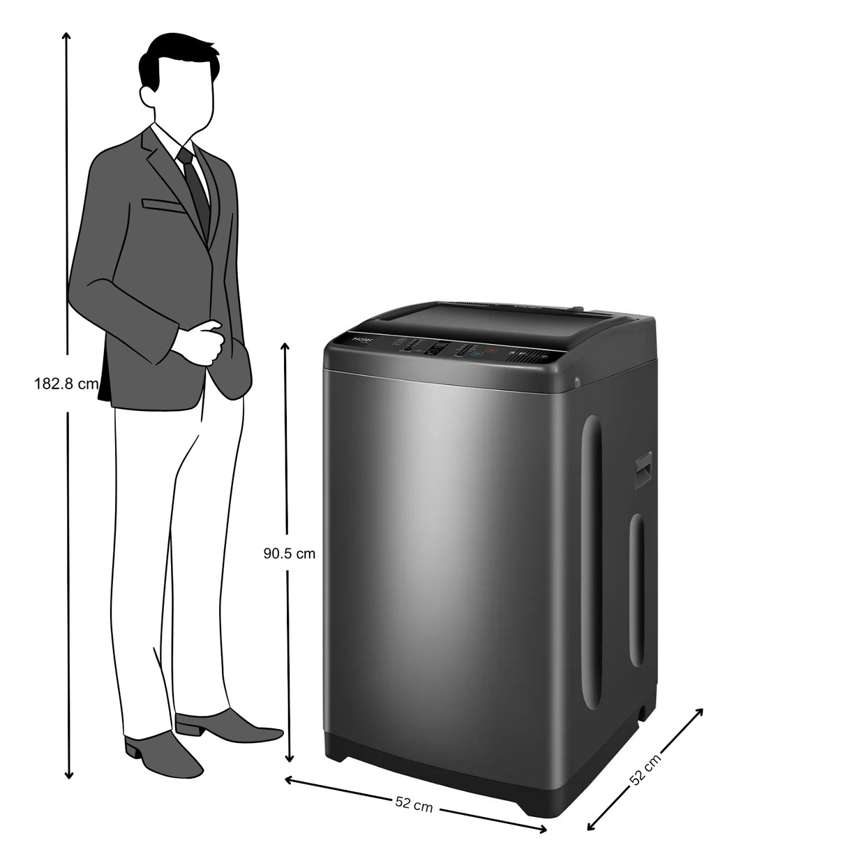 Haier HWM65-306S8 Fully Automatic Top Load Washing Machine 6.5 Kg - Dark Jade Silver_5