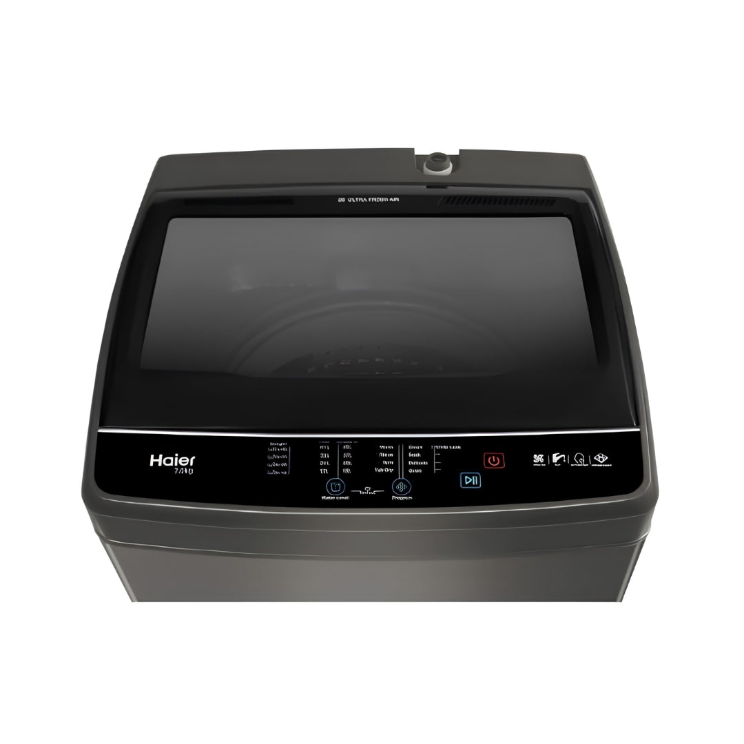Haier HWM70-306ES5N1 Fully Automatic Top Load Washing Machine 7 Kg - Brown Grey_Panel View