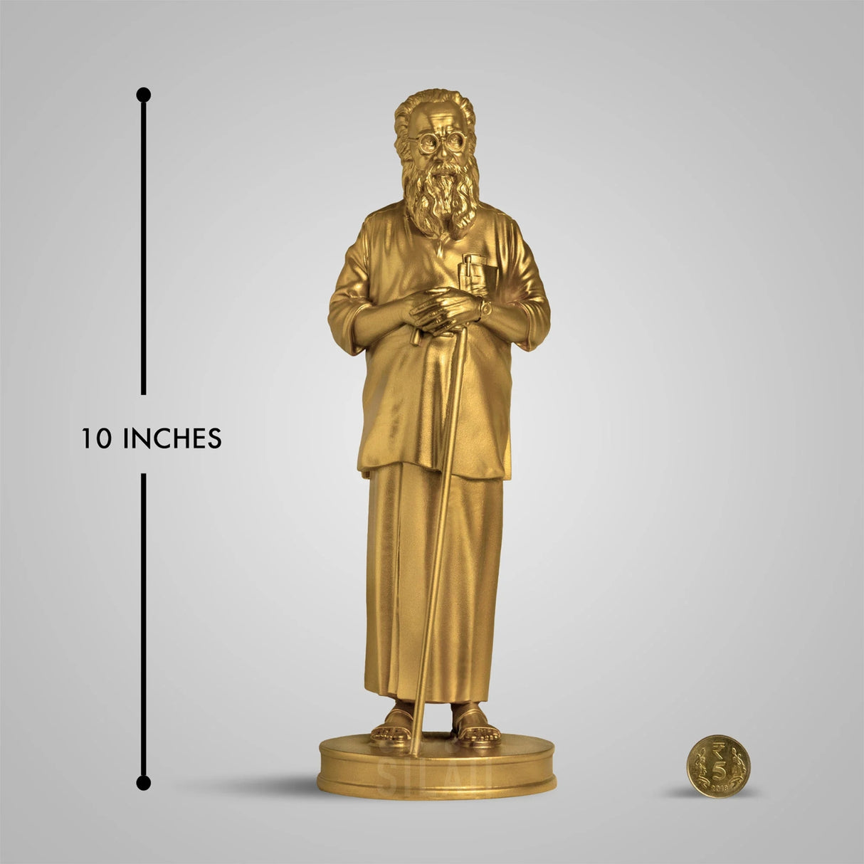 Thanthai Periyar Full Figure 10 In Sculpture - Gold