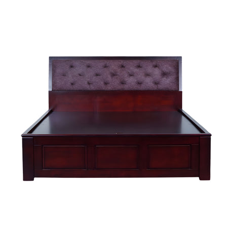 Settle Hatfield Hydraulic Wooden Bed King Size - Light Walnut Finish