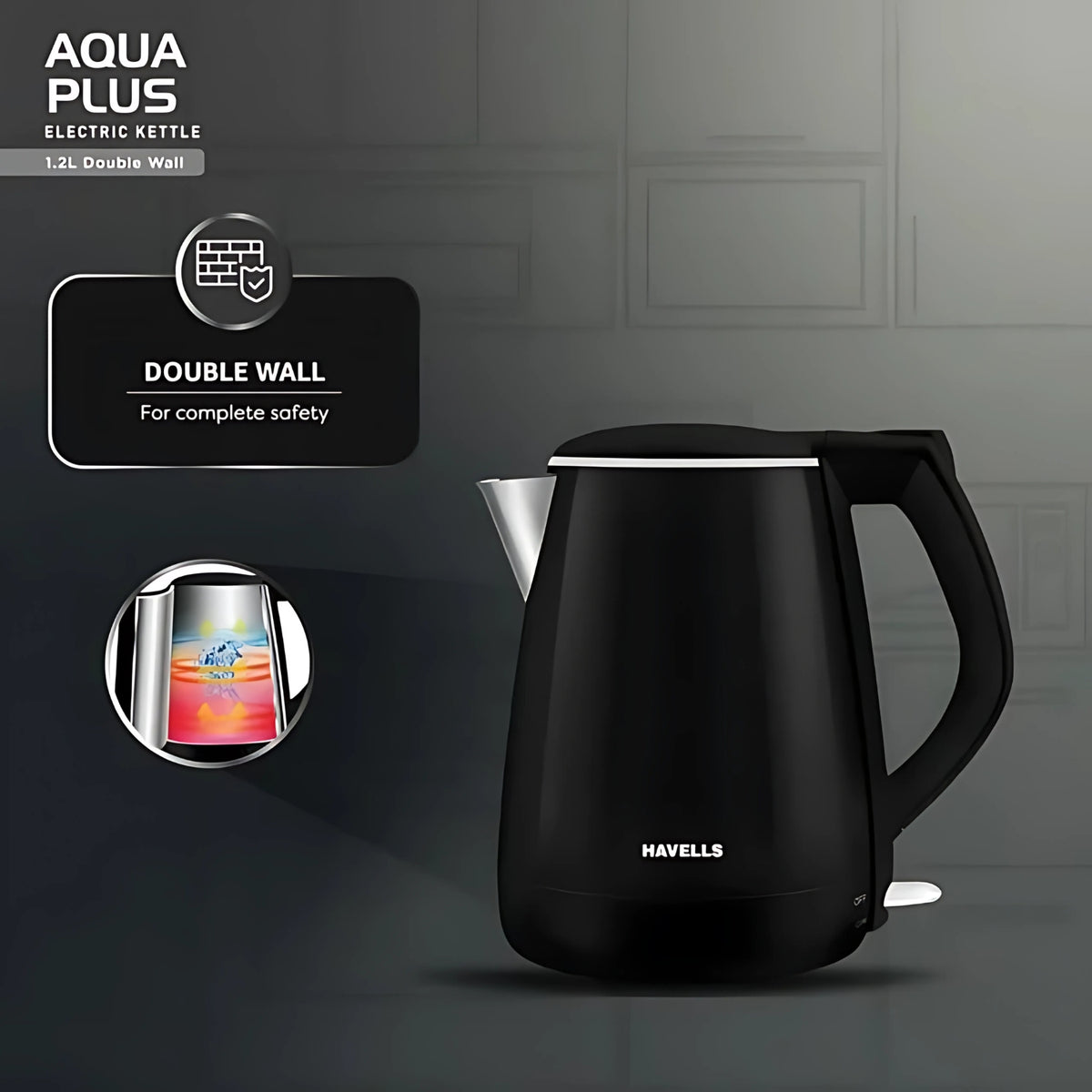 Havells 1250 W Aqua Plus GHBKTATK125 Electric Kettle 1.2 L – Black_8