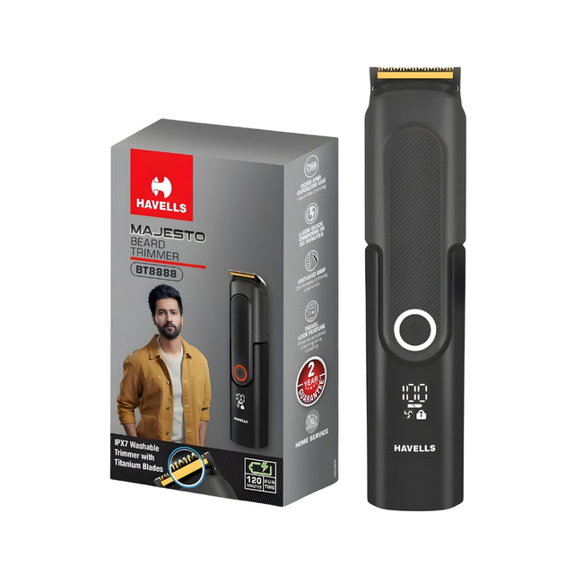 Havells BT 8888 Beard Trimmer - Black_Front View