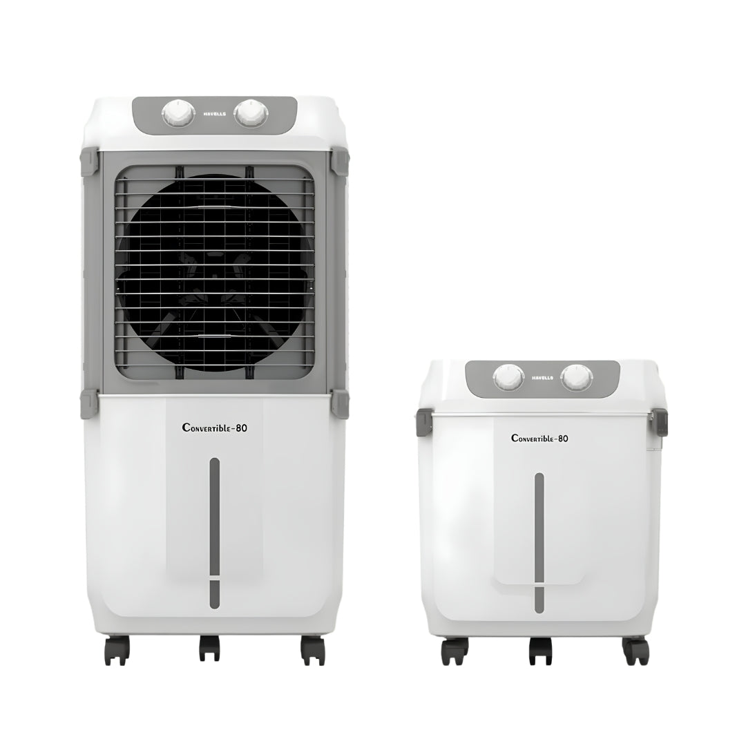 Havells Convertible Desert Air Cooler 80 L - White with Grey_Front View