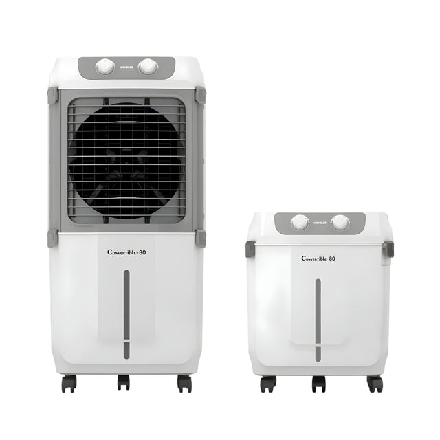 Havells Convertible Desert Air Cooler 80 L - White with Grey_Front View