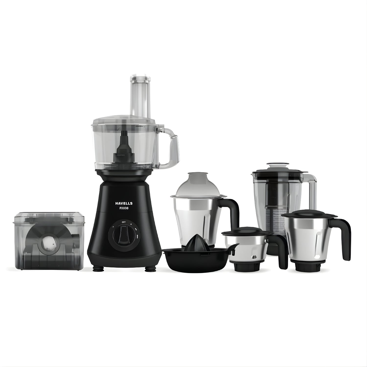 Havells Foodo GHFFPEVE075 750W Powerful Motor 5 Jar Mixer Grinder – Black_1