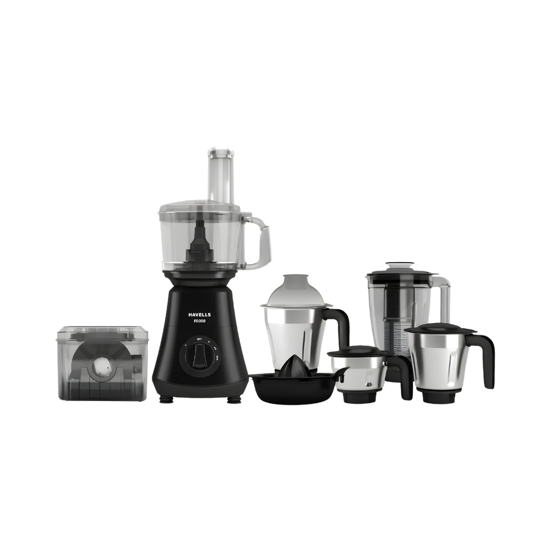 Havells Foodo GHFFPEVE075 750W Powerful Motor 5 Jar Mixer Grinder – Black_Front View