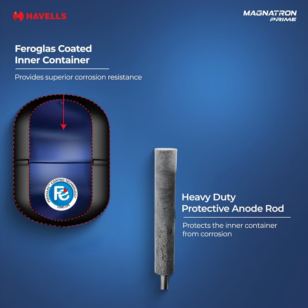Havells Magnatron Prime  Water Heater 15 L – White and Blue_10