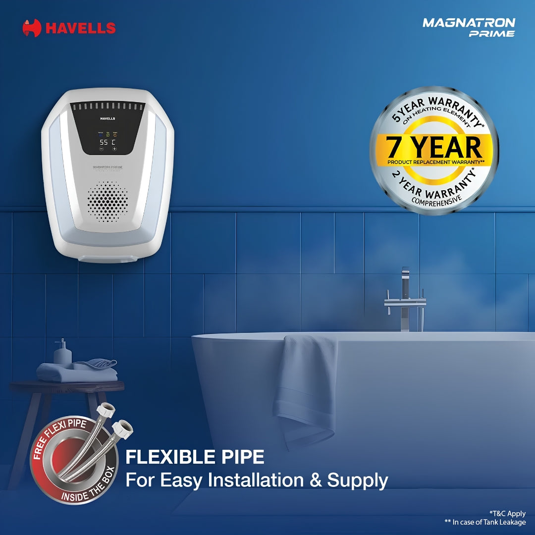 Havells Magnatron Prime  Water Heater 15 L – White and Blue_4