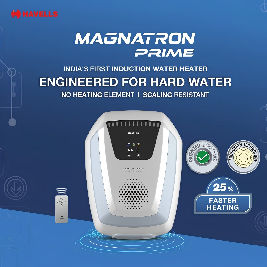 Havells Magnatron Prime  Water Heater 15 L – White and Blue_6