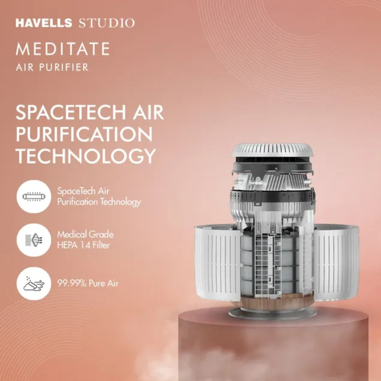 Havells Meditate AP 250 Air Purifier - Silver_4
