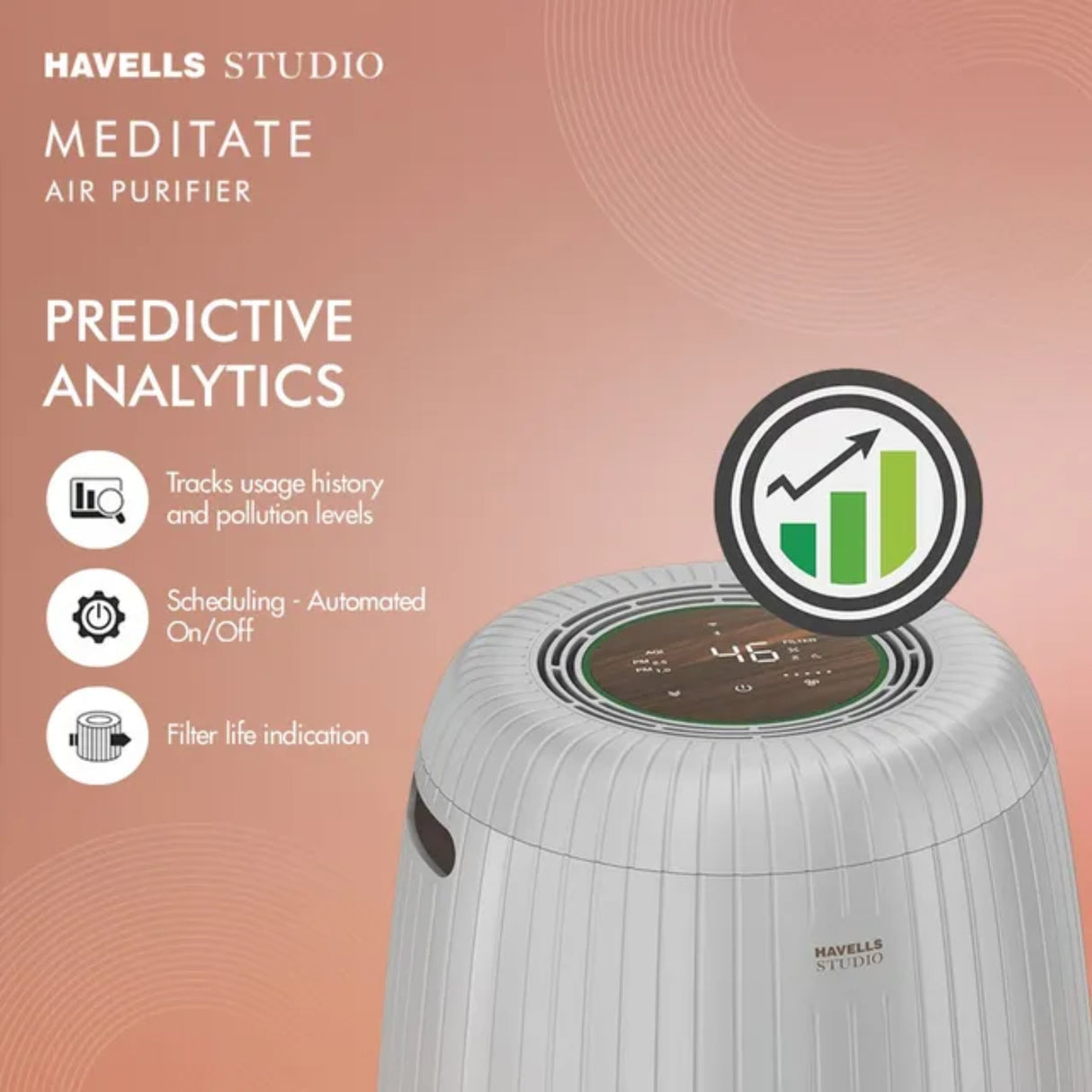 Havells Meditate AP 250 Air Purifier - Silver_6