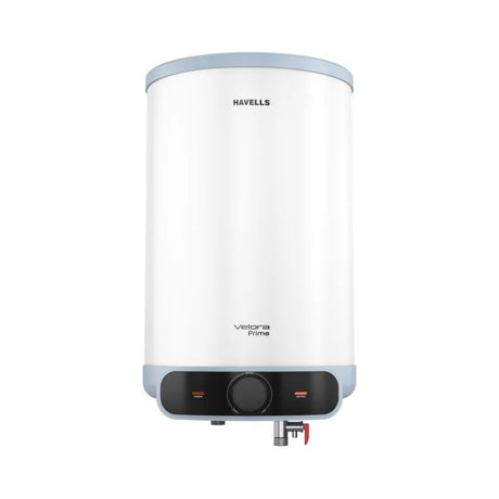 Havells Velora Prime Water Heater 10 L – White and Blue_Front View