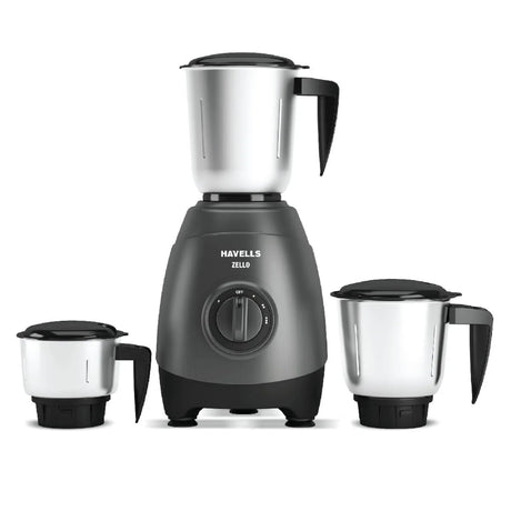 Havells Zello GHFMGEKE075 750W Powerful Motor 3 Jar Mixer Grinder – Grey_1