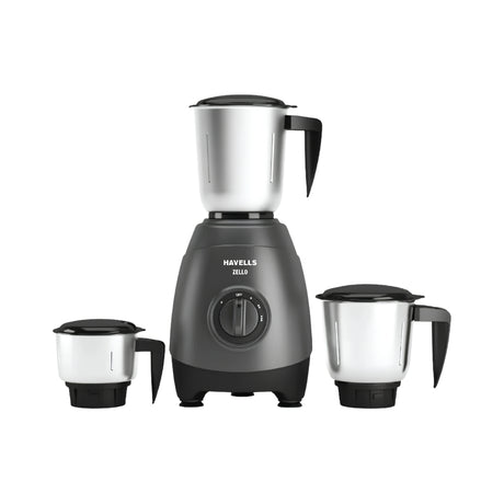 Havells Zello GHFMGEKE075 750W Powerful Motor 3 Jar Mixer Grinder – Grey_Front View