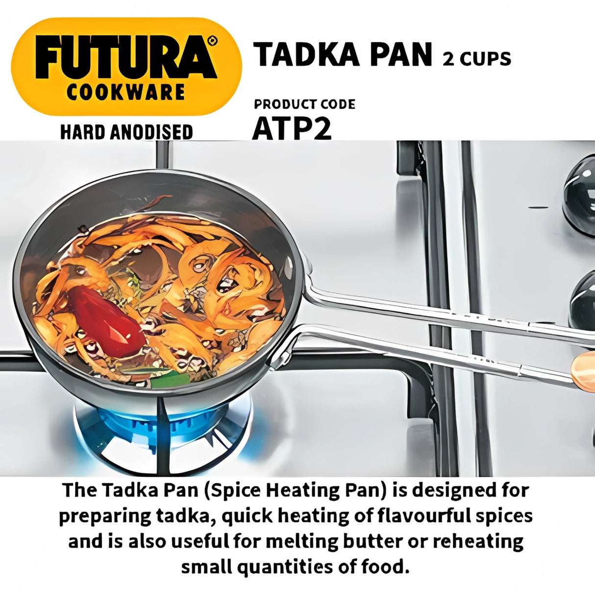 Hawkins Futura Tadka Pan 12 cm - Black