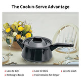 Hawkins Futura Hard Anodised Handi Saucepan with Hard Anodised Lid 3 L - Black