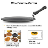 Hawkins Futura Hard Anodised Induction Roti Tawa 28cm - Black