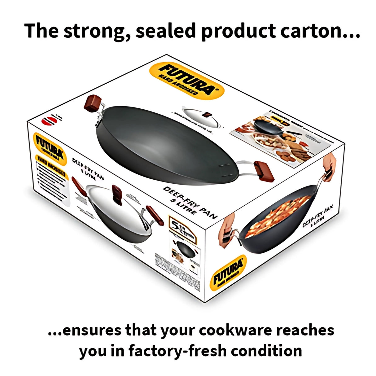 Hawkins Futura HA Deep Fry Pan with Lid 5 L - Black