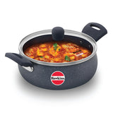 Hawkins Induction Compatible Ceramic NS Cook n Serve Handi with Glass Lid 3 L – Grey