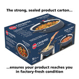 Hawkins Induction Compatible Ceramic NS Deep Kadhai with Glass Lid 3.5 L - Grey
