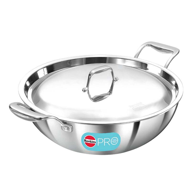 Hawkins Pro Tri-Ply Deep Fry Pan with SS Lid 6 L
