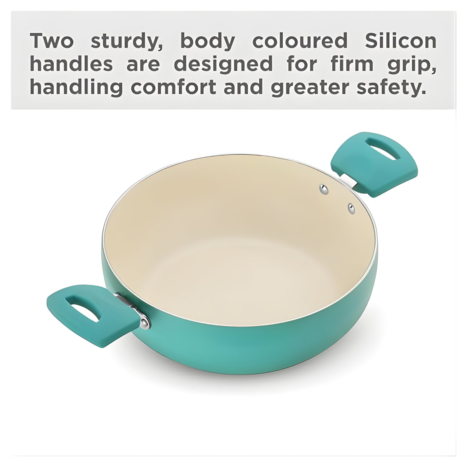Hawkins Aqua Die Cast Cook n Serve Casserole with Glass Lid (IUC30G) 3 L \ 26 cm - Aqua Blue_4