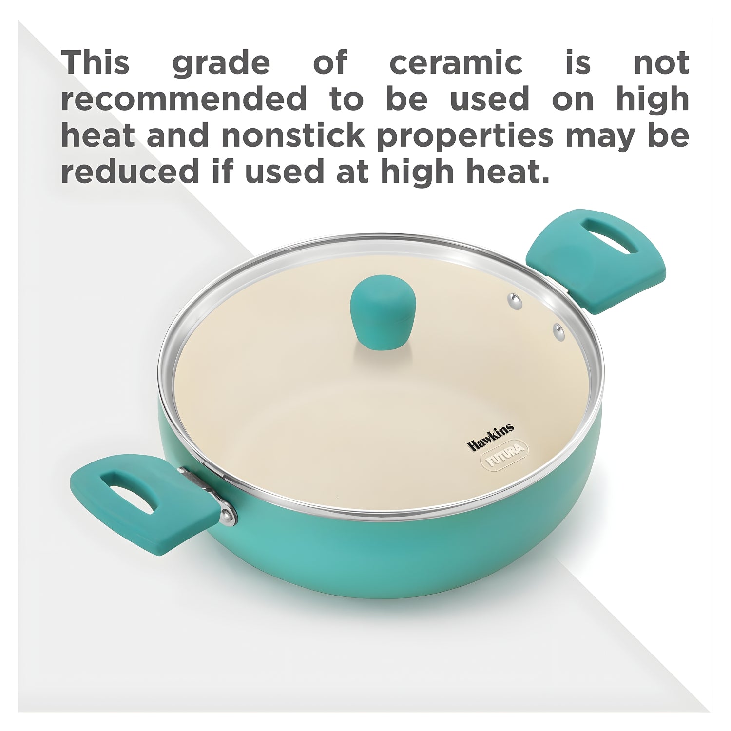 Hawkins Aqua Die Cast Cook n Serve Casserole with Glass Lid (IUC30G) 3 L \ 26 cm - Aqua Blue_7