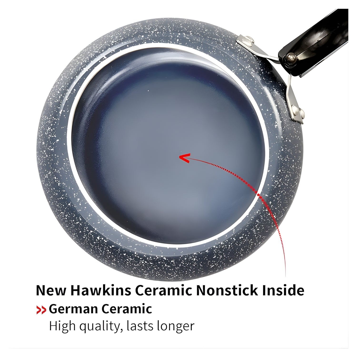 Hawkins Ceramic Nonstick Pressure Cooker (ICC30) 3 L - Grey_4