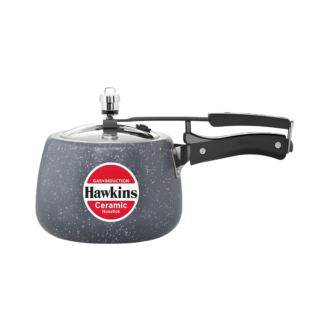 Hawkins Ceramic Nonstick Pressure Cooker (ICC30) 3 L - Grey_Front View
