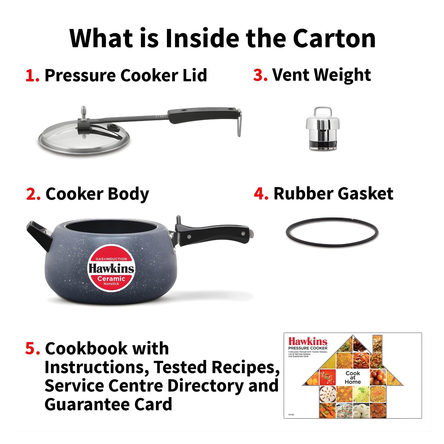 Hawkins Ceramic Nonstick Pressure Cooker (ICC50) 5 L - Grey_11