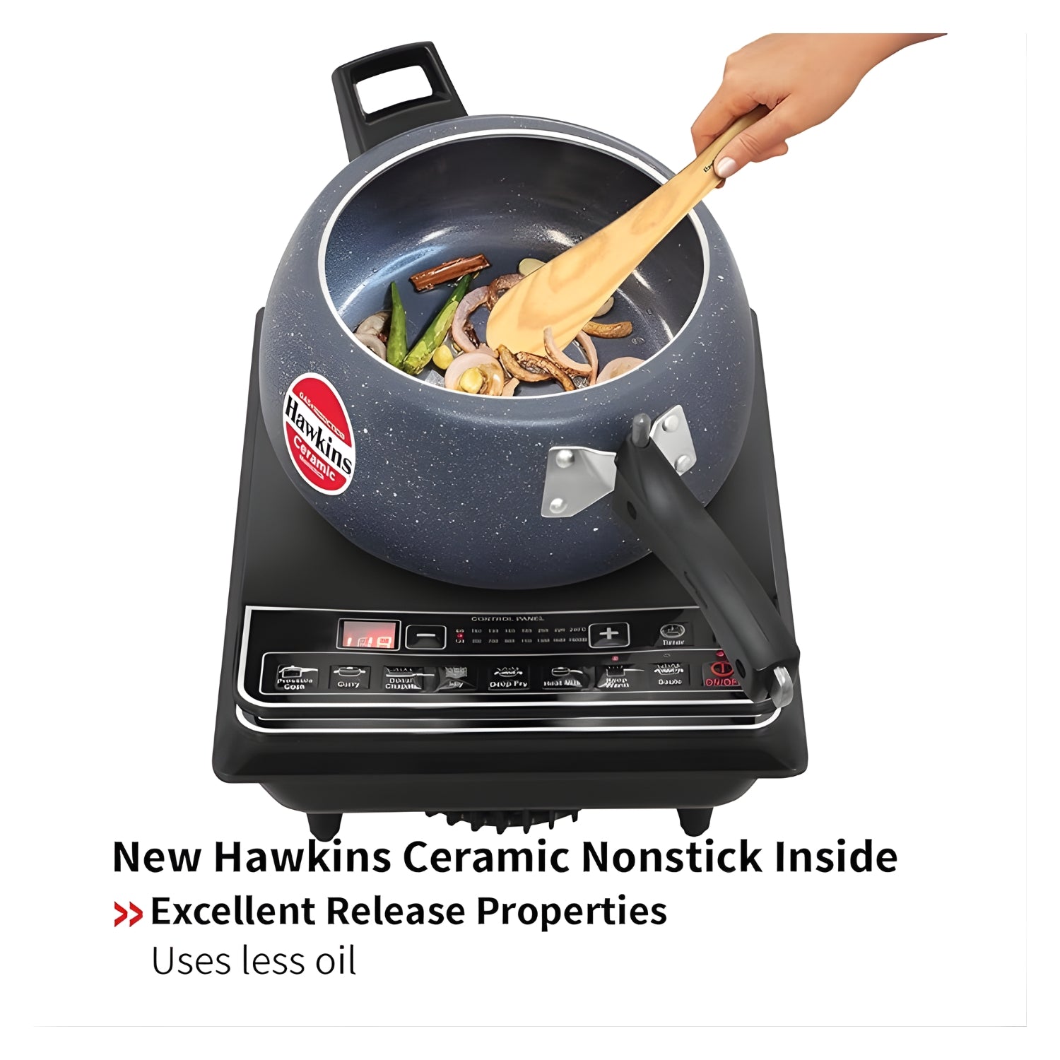 Hawkins Ceramic Nonstick Pressure Cooker (ICC50) 5 L - Grey_5
