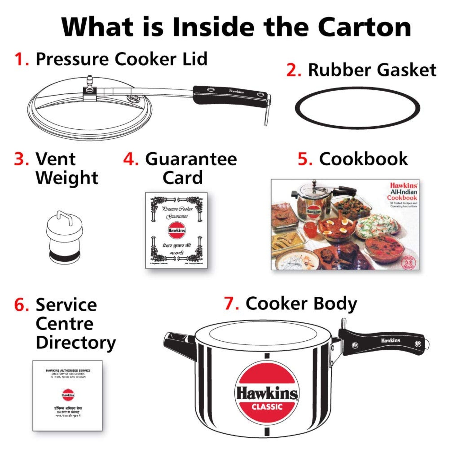 Hawkins Classic Aluminium Pressure Cooker (CL12) 12 L_4