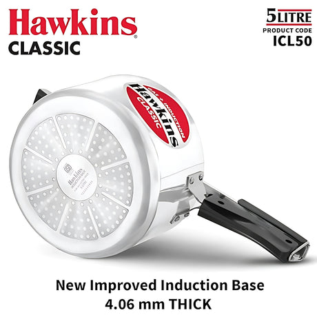 Hawkins Classic Aluminium Pressure Cooker (ICL50) 5 L_2