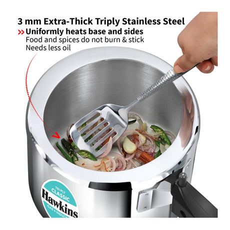 Hawkins Classic Tri-Ply Stainless Steel Tall Pressure Cooker (SSTCL3T) 3 L_2