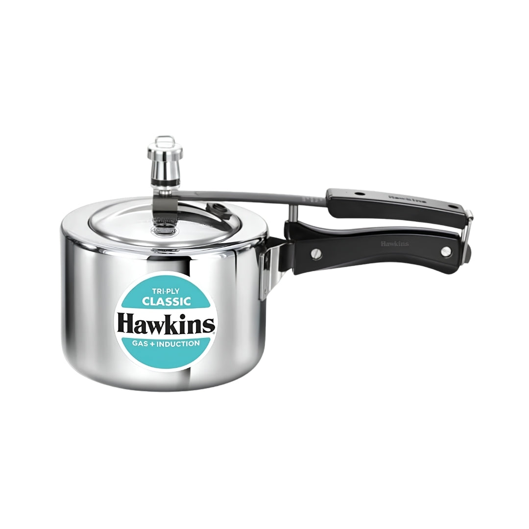 Hawkins Classic Triply Stainless Steel Pressure Cooker (SSTCL20) 2 L_Front View