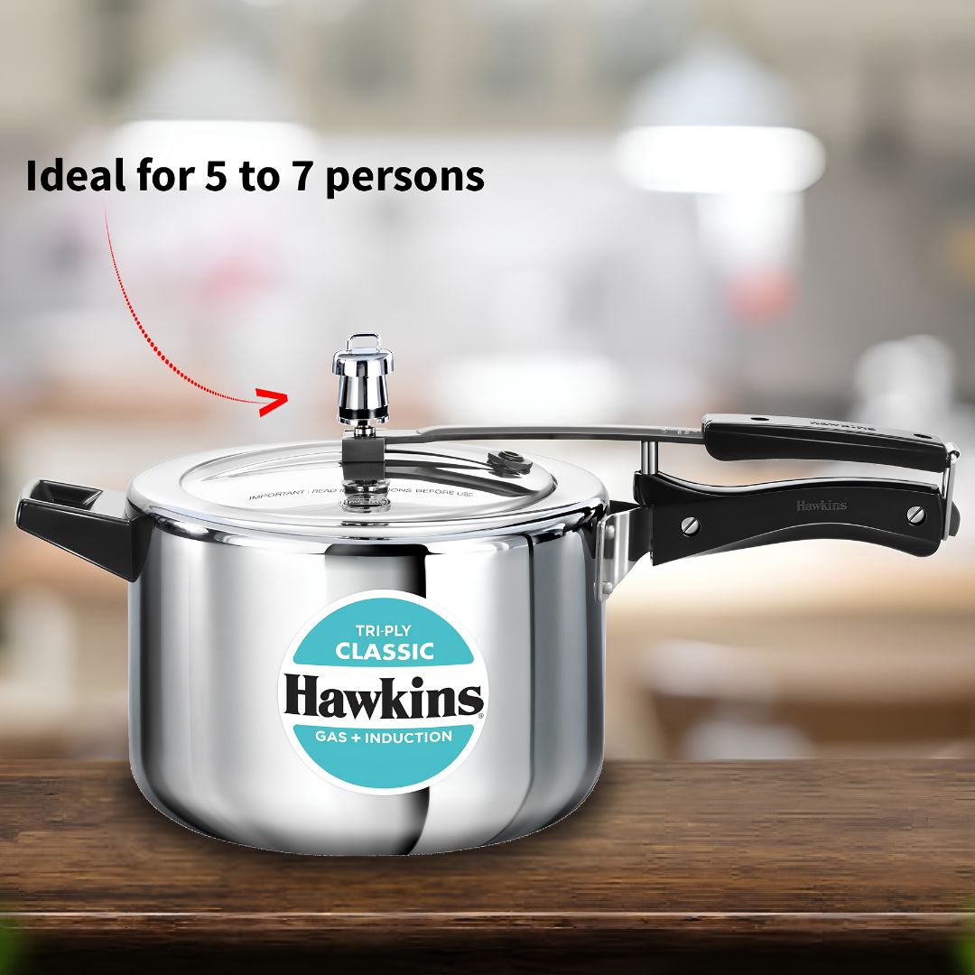 Hawkins Classic Triply Stainless Steel Pressure Cooker (SSTCL50) 5 L_Features 1