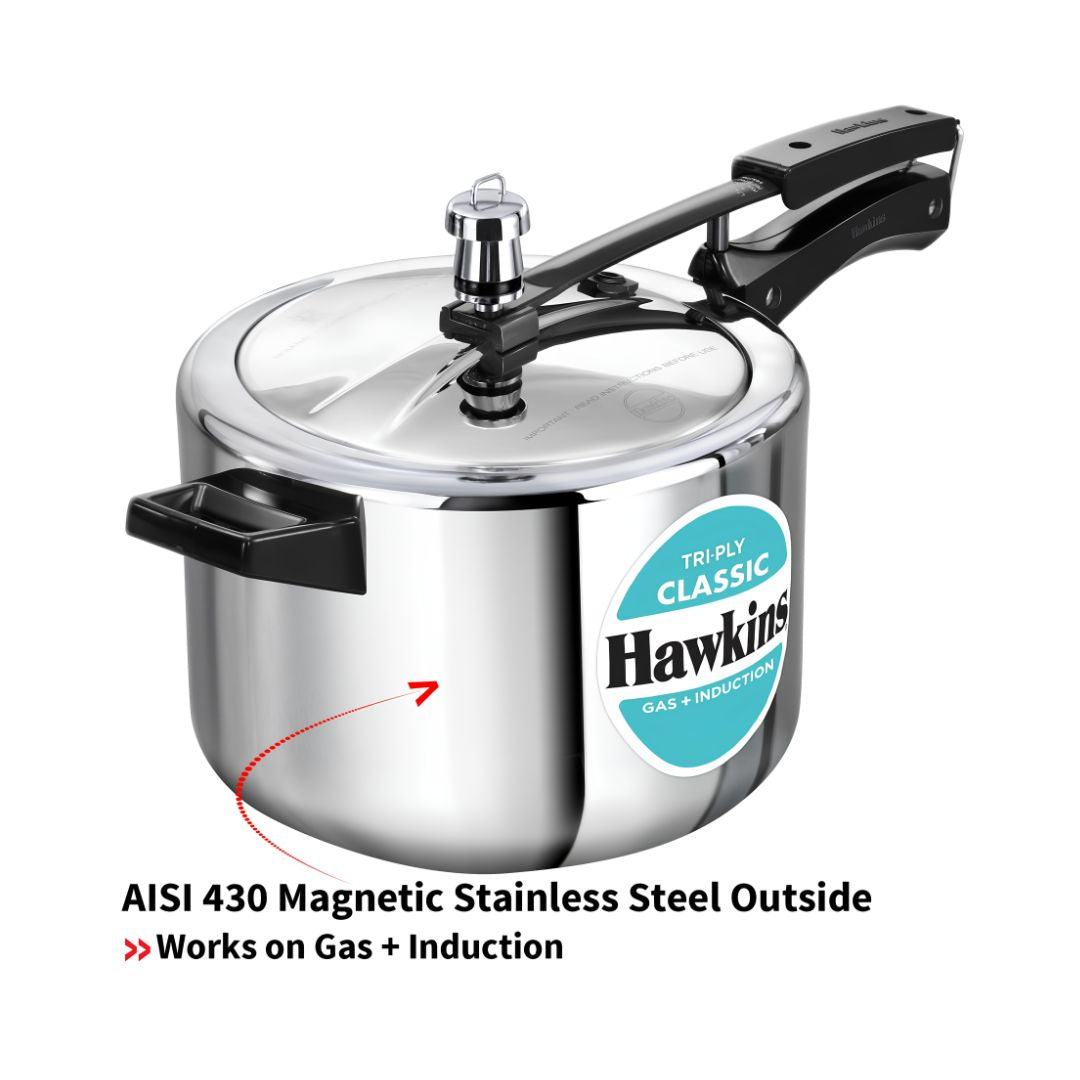 Hawkins Classic Triply Stainless Steel Pressure Cooker (SSTCL50) 5 L_Features 5