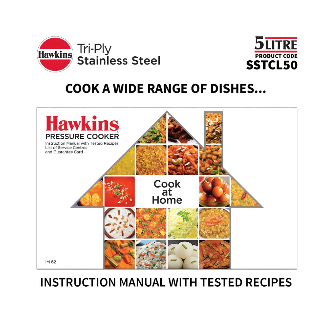 Hawkins Classic Triply Stainless Steel Pressure Cooker (SSTCL50) 5 L_Features 8