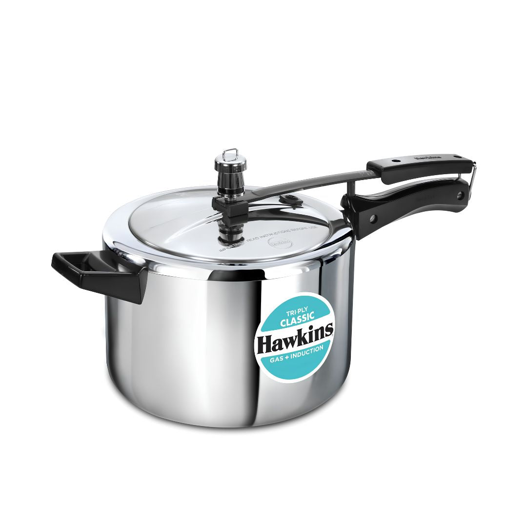 Hawkins Classic Triply Stainless Steel Pressure Cooker (SSTCL50) 5 L_Front View
