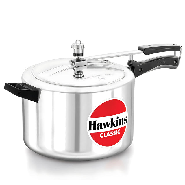 Hawkins Classic Wide Body Aluminium Pressure Cooker (CL8W) 8 L_1