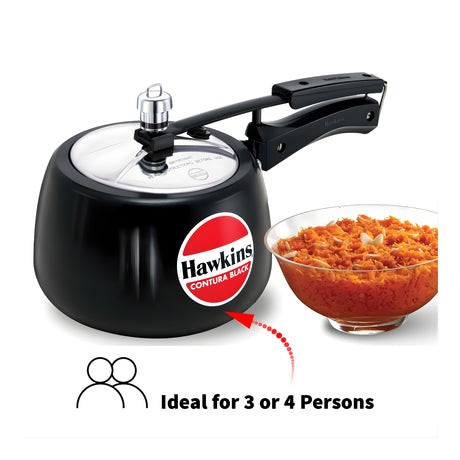 Hawkins Contura Hard Anodised Pressure Cooker (CB30) 3 L - Black_2
