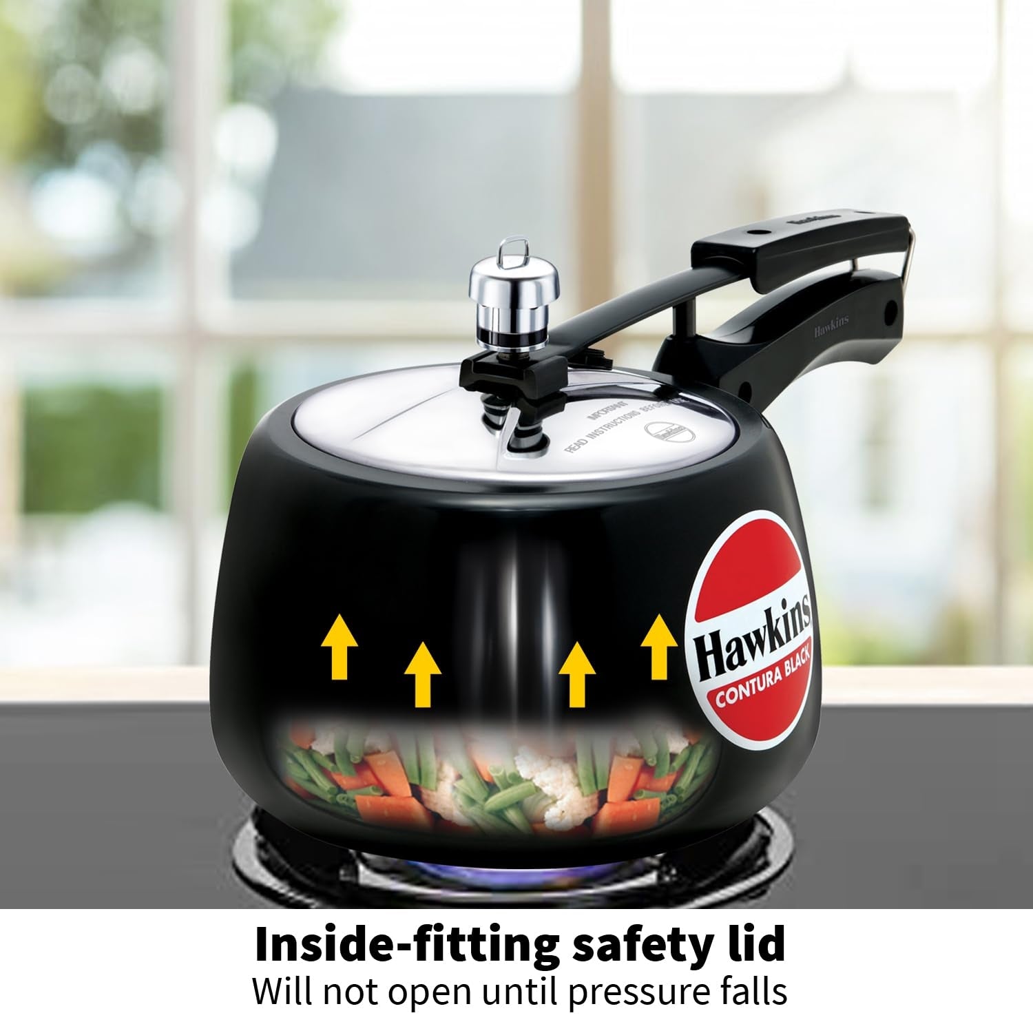 Hawkins Contura Hard Anodised Pressure Cooker (CB30) 3 L - Black_5