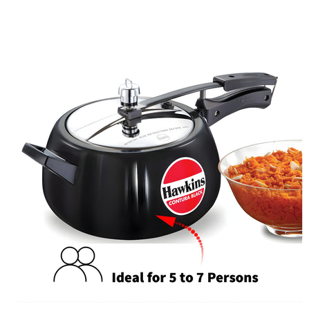 Hawkins Contura Hard Anodised Pressure Cooker (CB50) 5 L - Black_2