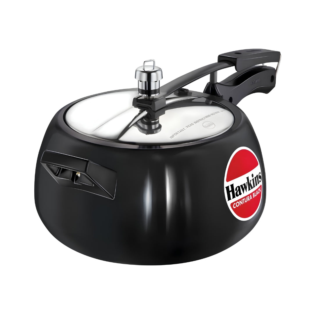 Hawkins Contura Hard Anodised Pressure Cooker (CB50) 5 L - Black_Front View