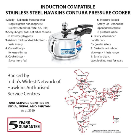 Hawkins Contura SS Pressure Cooker (SSC15) 1.5 L_2
