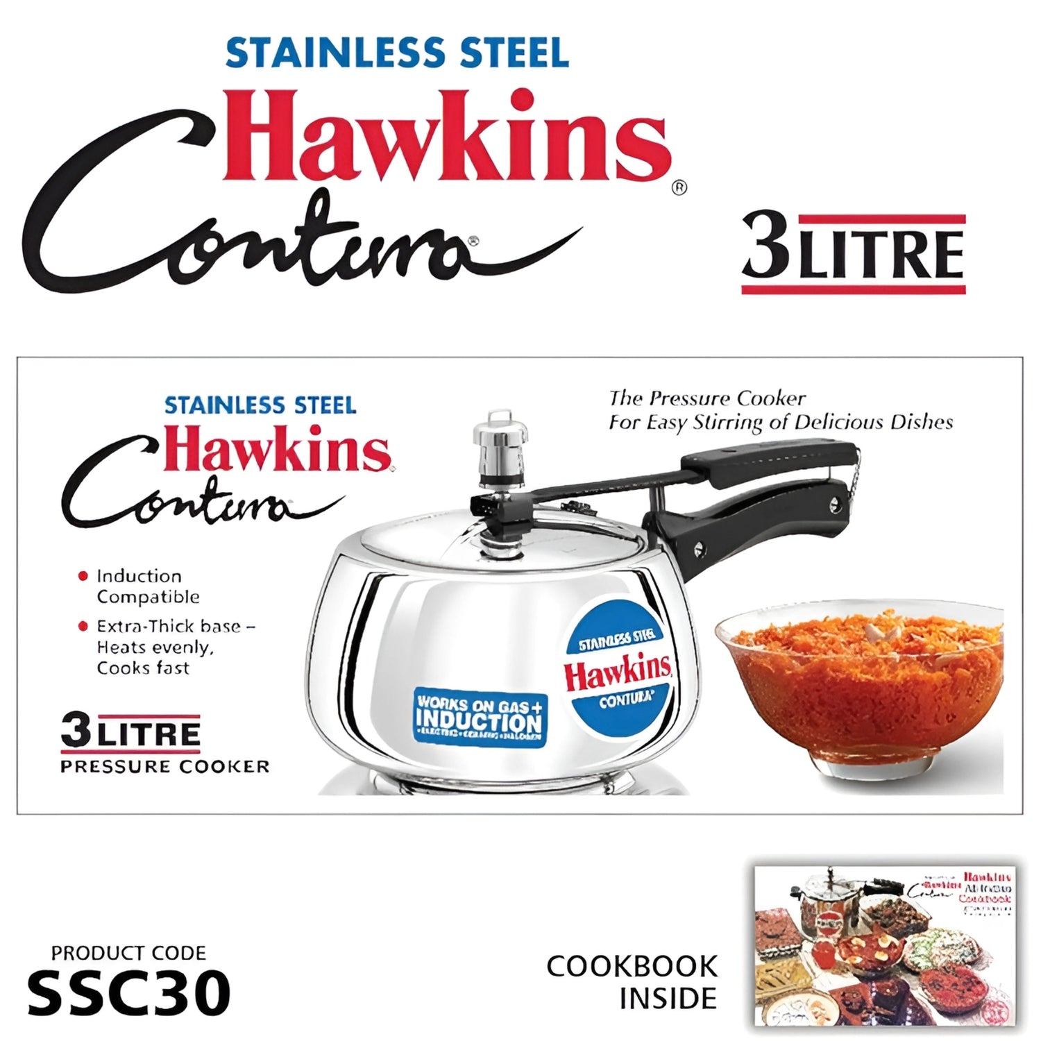 Hawkins Contura SS Pressure Cooker (SSC30) 3 L_2