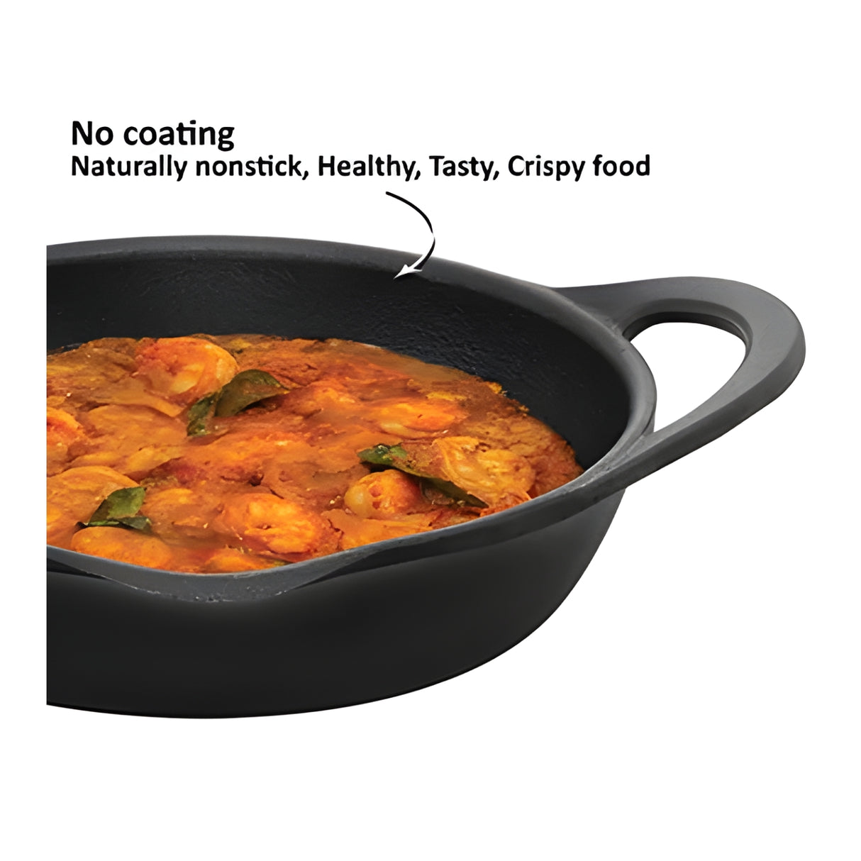Hawkins Futura Cast Iron Frying Pan with Glass Lid (CIF24G) 24 cm \ 1.8 L - Black_2